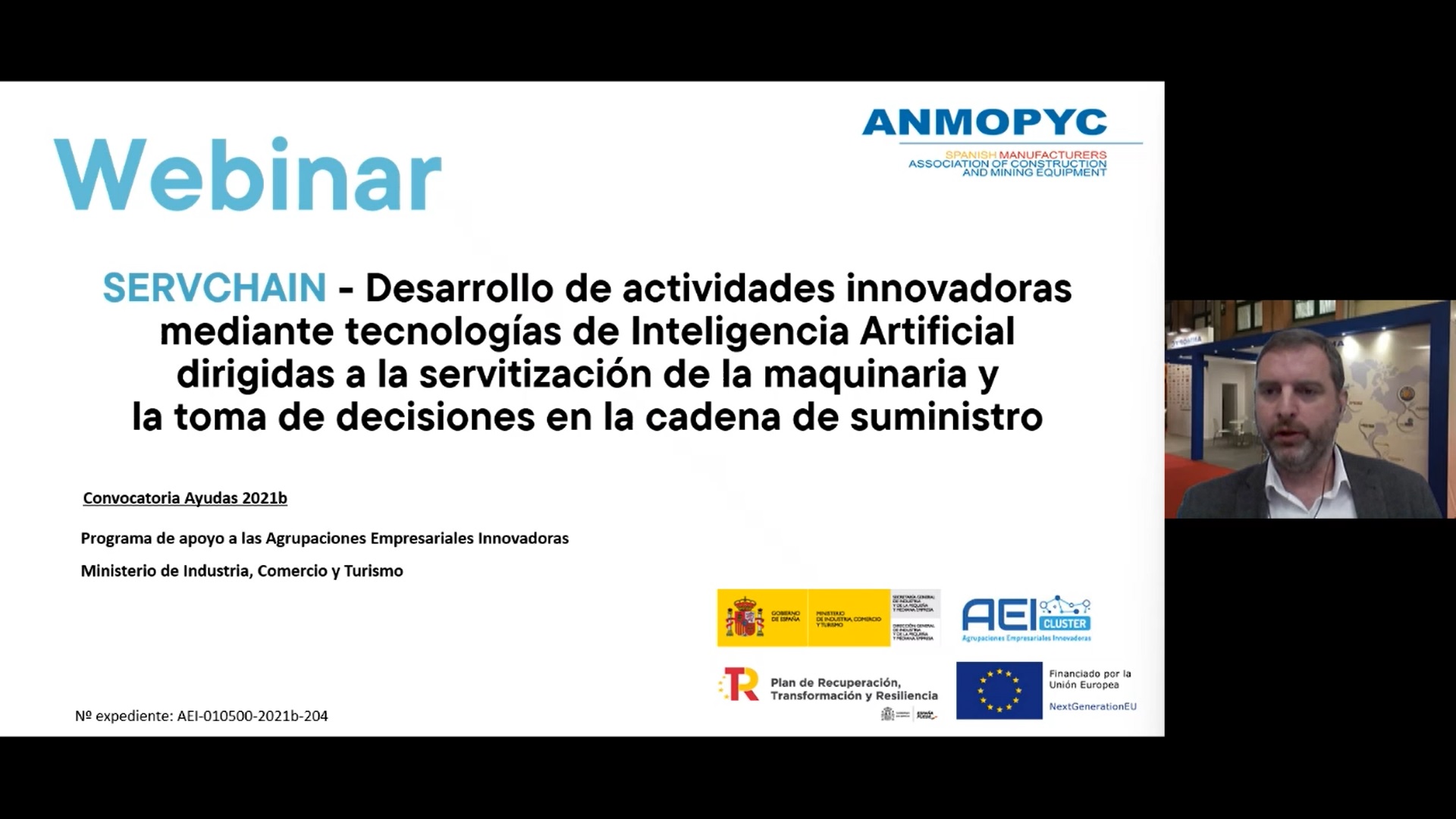 Webinario ANMOPYC para la presentación de resultados de SERVCHAIN